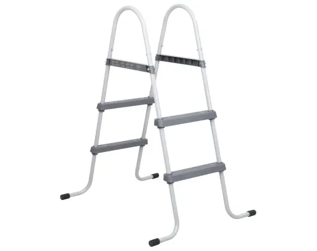 vidaXL escalera de piscina acero gris 84 cm | Brico Depôt Super Prezzo