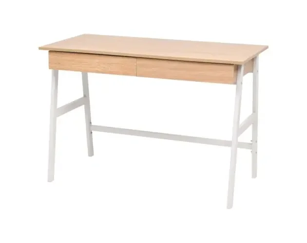 vidaXL escritorio 110x55x75 cm color roble y blanco | Brico Depôt A Buon Prezzo