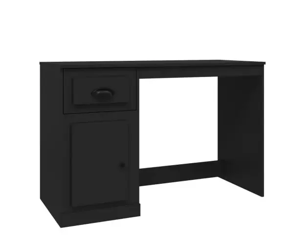 vidaXL escritorio con cajón madera contrachapada negro 115x50x75 cm | Brico Depôt Affare