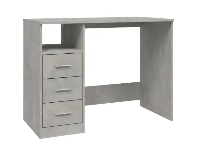 vidaXL escritorio con cajones contrachapada gris hormigón 102x50x76 cm | Brico Depôt Prezzo Di Fabbrica