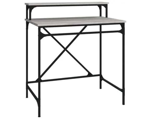 vidaXL escritorio de hierro y madera contrachapada sonoma 80x50x90 cm | Brico Depôt Must-Have