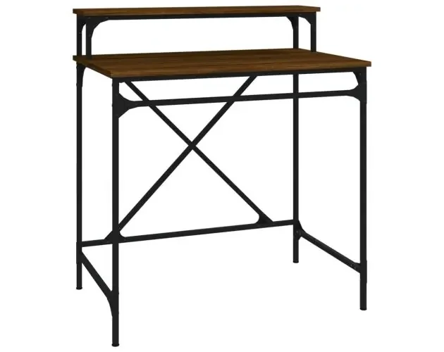 vidaXL escritorio de hierro y madera contrachapada sonoma 80x50x90 cm | Brico Depôt Ultimissimo Modello