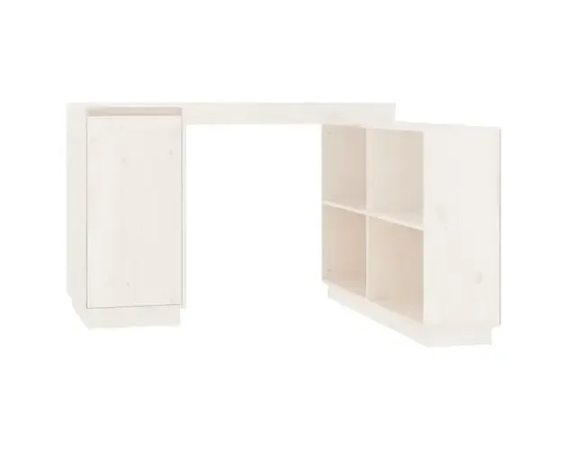 vidaXL escritorio de madera maciza de pino blanco 110x50x75 cm | Brico Depôt Offerta Limitata