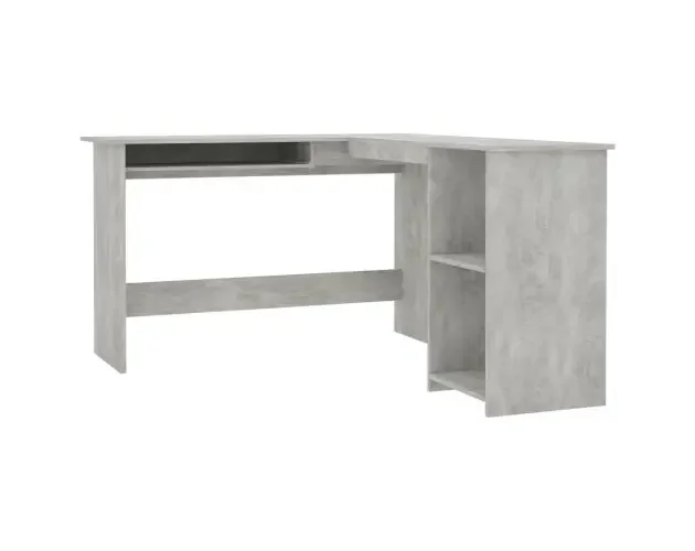 vidaXL escritorio forma de l contrachapada gris hormigón 120x140x75 cm | Brico Depôt Affare