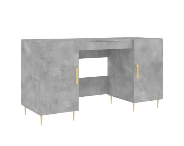 vidaXL escritorio madera de ingeniería gris hormigón 140x50x75 cm | Brico Depôt Certificato