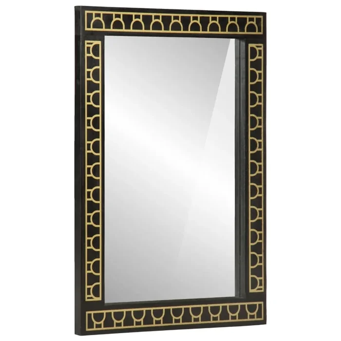 vidaXL Espejo de baño madera maciza de acacia y vidrio 50x70x2,5 cm (4)
