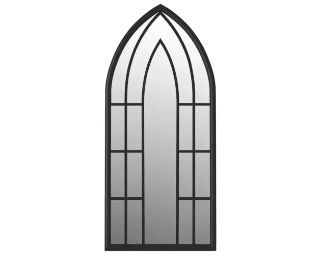 vidaXL espejo de jardín negro hierro para exterior 100×45 cm | Brico Depôt Moderno
