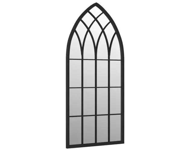 vidaXL espejo de jardín negro hierro para exterior 100×45 cm | Brico Depôt Originale