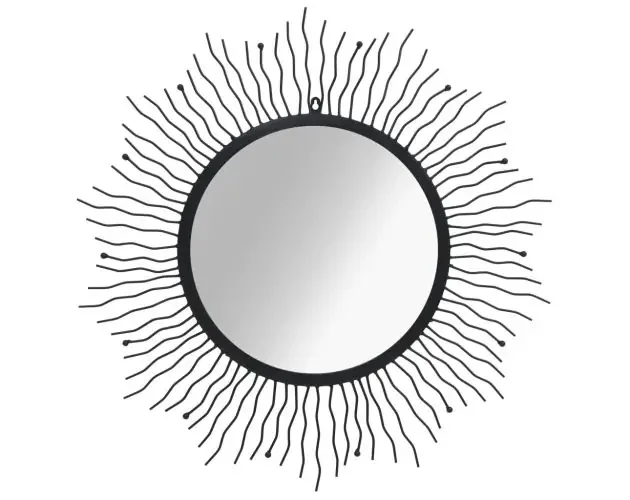 vidaXL espejo de pared con forma de sol radiante 80 cm negro | Brico Depôt Soddisfatti O Rimborsati