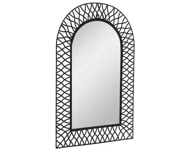 vidaXL espejo de pared de jardín arqueado 50×80 cm negro | Brico Depôt Occasione Imperdibile