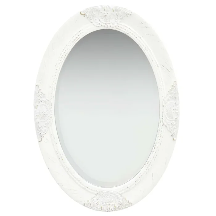vidaXL Espejo de pared estilo barroco blanco 50×70 cm
