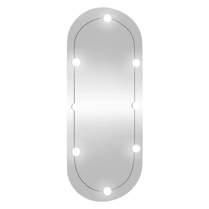 vidaXL Espejo de pared ovalado con luces LED vidrio 45×100 cm