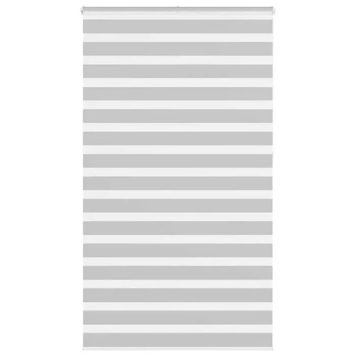 vidaXL Estor cebra gris claro 135x230cm tejido ancho 130,9cm poliéster