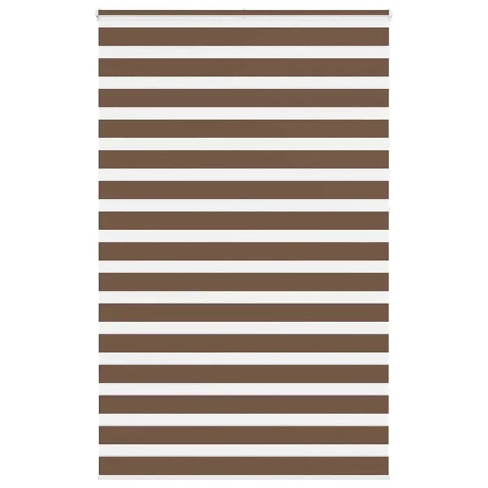 vidaXL Estor cebra marrón 145×230 cm tejido ancho 140,9 cm poliéster