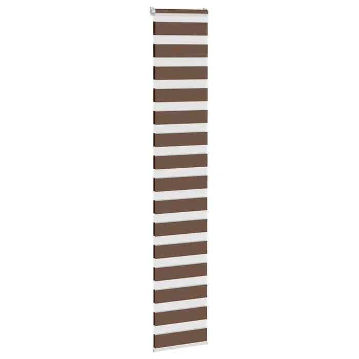 vidaXL Estor cebra marrón 40×200 cm tejido ancho 35,9 cm poliéster