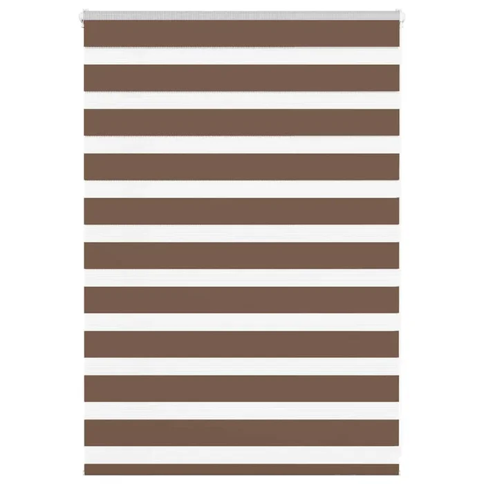 vidaXL Estor cebra marrón 95×100 cm tejido ancho 90,9 cm poliéster