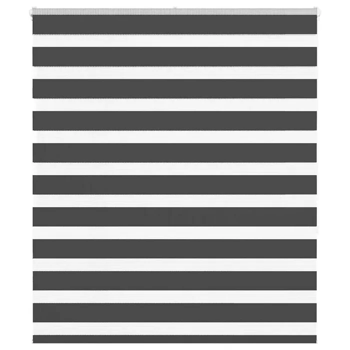 vidaXL Estor cebra negro 125×150 cm tejido ancho 120,9 cm poliéster