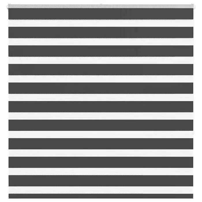 vidaXL Estor cebra negro 140×150 cm tejido ancho 135,9 cm poliéster