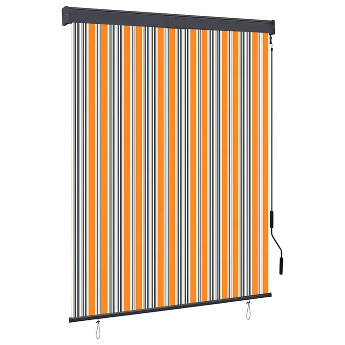 vidaXL Estor enrollable de exterior amarillo y azul 140×250 cm