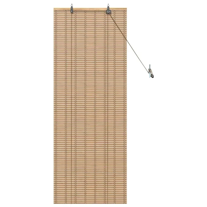 vidaXL Estor enrollable Otro Manual Marrón Claro 60 x 160 cm Bambú