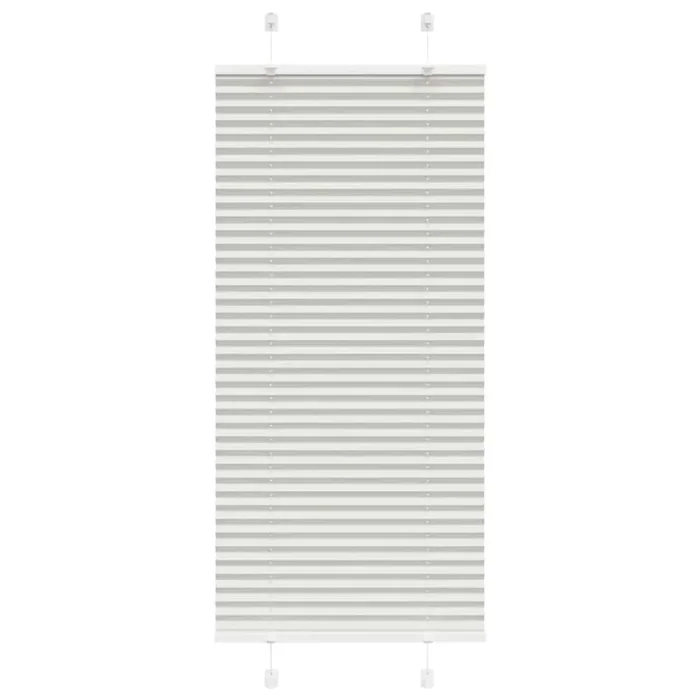 vidaXL Estor Plisado gris claro 60×150 cm Tela Ancho 59,4 cm Poliéster