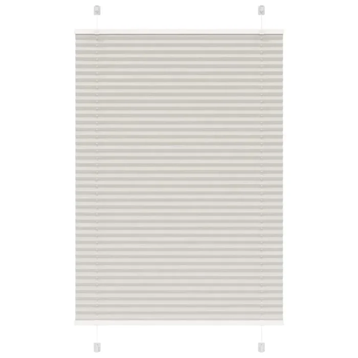 vidaXL Estor Plisado gris claro 90×100 cm Tela Ancho 89,4 cm Poliéster