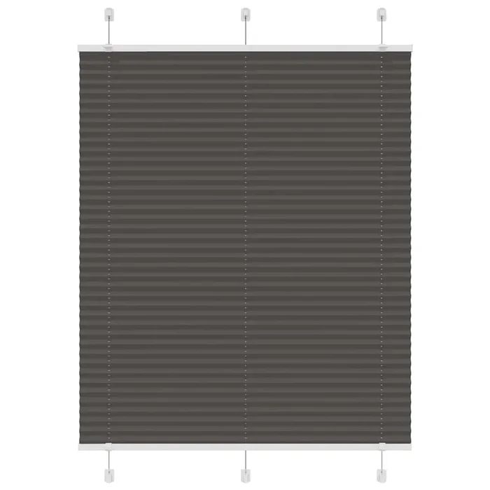 vidaXL Estor Plisado negro 110×100 cm Tela Ancho 109,4 cm Poliéster