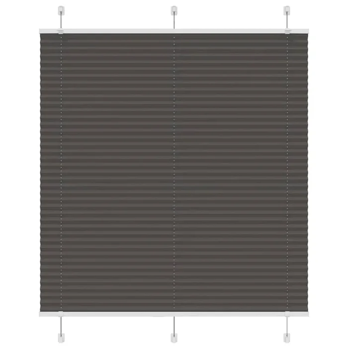 vidaXL Estor Plisado negro 115×100 cm Tela Ancho 114,4 cm Poliéster