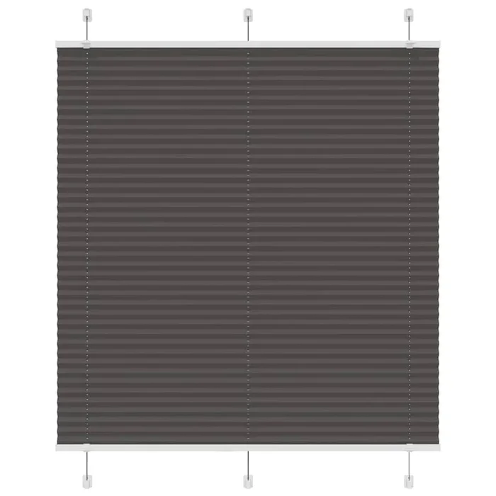 vidaXL Estor Plisado negro 115×150 cm Tela Ancho 114,4 cm Poliéster