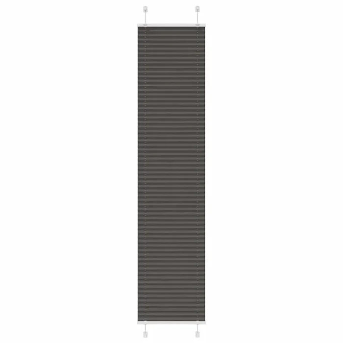 vidaXL Estor Plisado negro 50×200 cm Tela Ancho 49,4 cm Poliéster