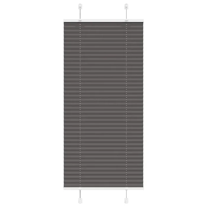vidaXL Estor Plisado negro 65×100 cm Tela Ancho 64,4 cm Poliéster