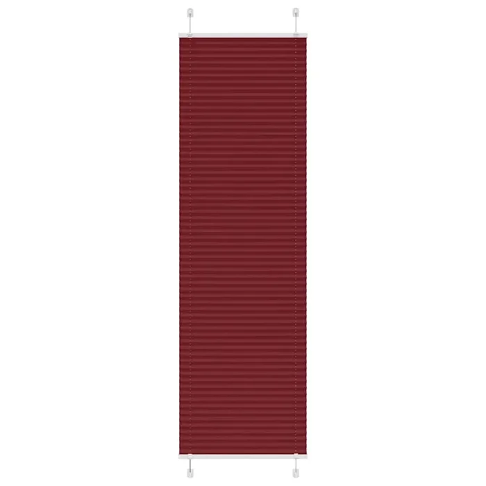 vidaXL Estor Plisado rojo burdeos 65×200 cm Tela Ancho 64,4 cm