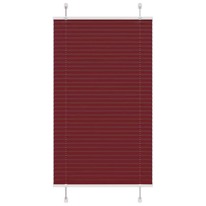 vidaXL Estor Plisado rojo burdeos 75×150 cm Tela Ancho 74,4 cm