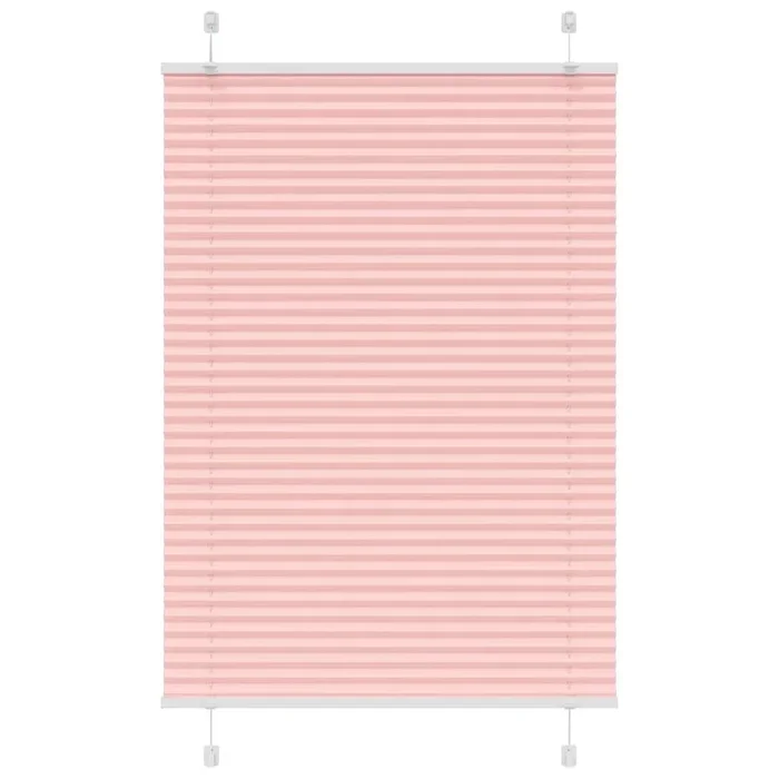 vidaXL Estor Plisado rosa 90×100 cm Tela Ancho 89,4 cm Poliéster