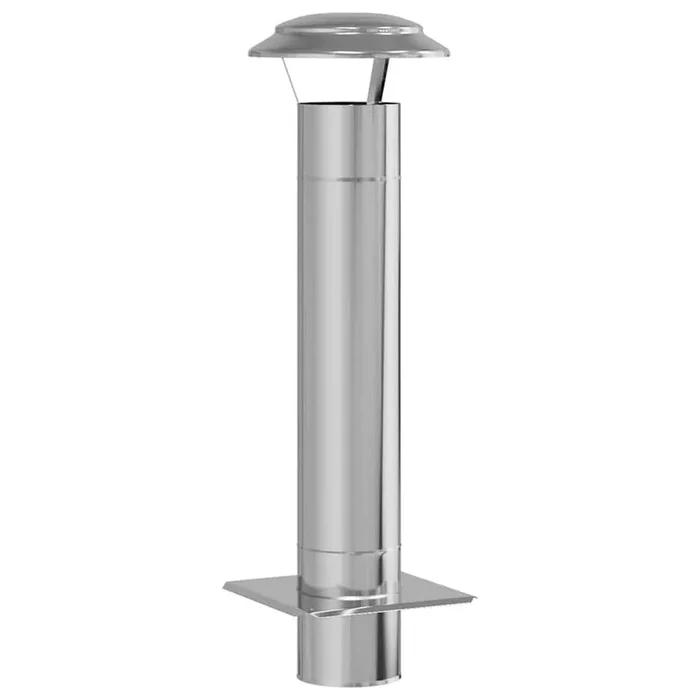 vidaXL Extensión de Chimenea Plateado 25 x 25 x 82 cm Acero inoxidable (2)