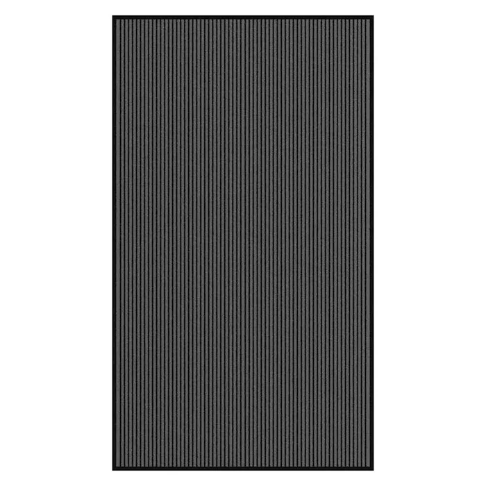 vidaXL Felpudo a rayas negro y gris 115×200 cm