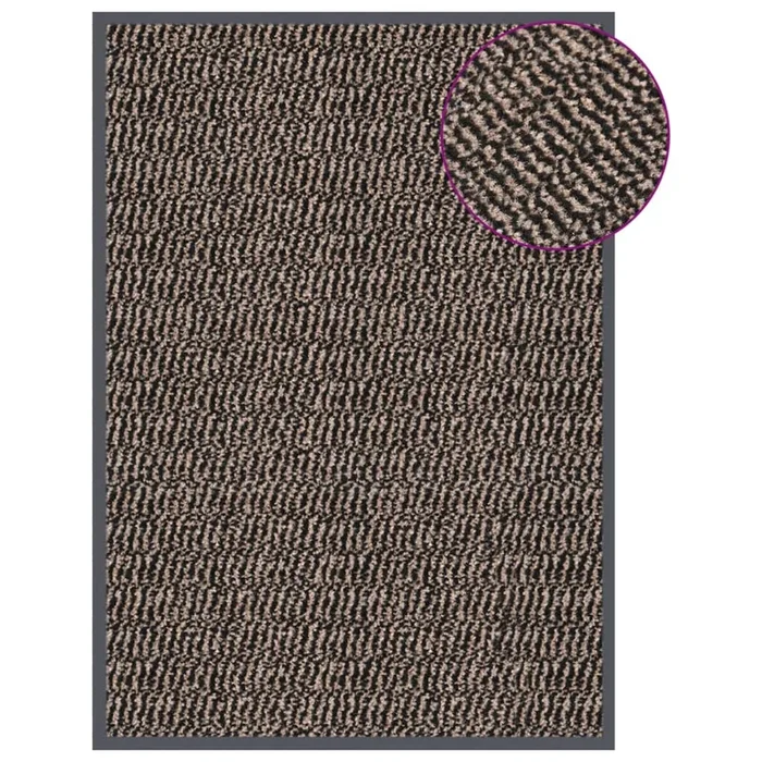 vidaXL Felpudo de nudo marrón oscuro 40×60 cm