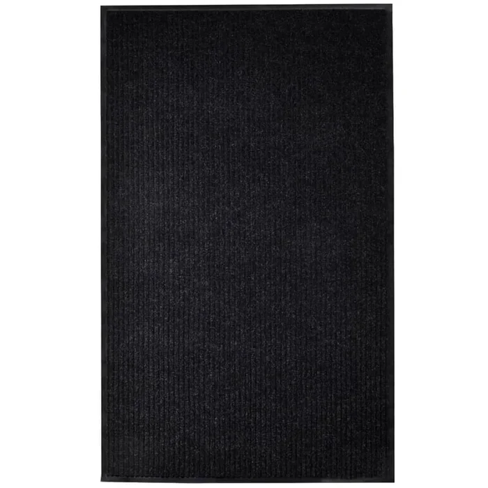 vidaXL Felpudo de PVC negro 117×220 cm