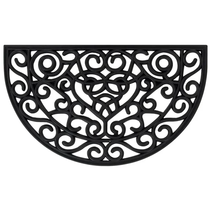 vidaXL Felpudo semicircular de goma 45×75 cm (2)