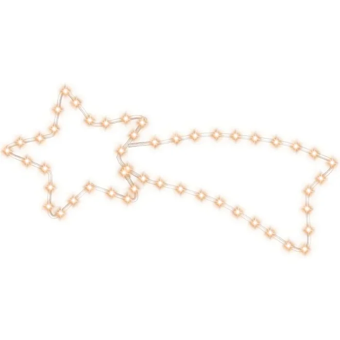 vidaXL Figura de estrella de Navidad con 48 LED blanco cálido 65×28 cm