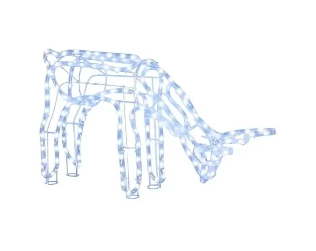 vidaXL figura de reno de navidad blanco cálido 73x31x45 cm | Brico Depôt In Voga
