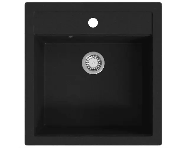 vidaXL fregadero de cocina de granito con un seno negro | Brico Depôt Offerta Limitata