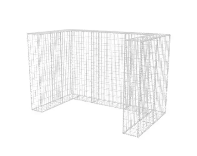 vidaXL gavión doble para cubo de basura acero 180x100x120 cm | Brico Depôt Ultima Occasione