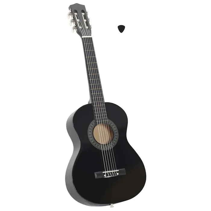 vidaXL Guitarra clásica para niños y principiantes negro 1/2 34″