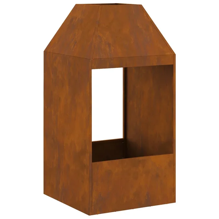 vidaXL Hoguera Marrón 50 x 50 x 100 cm Acero oxidado (2)