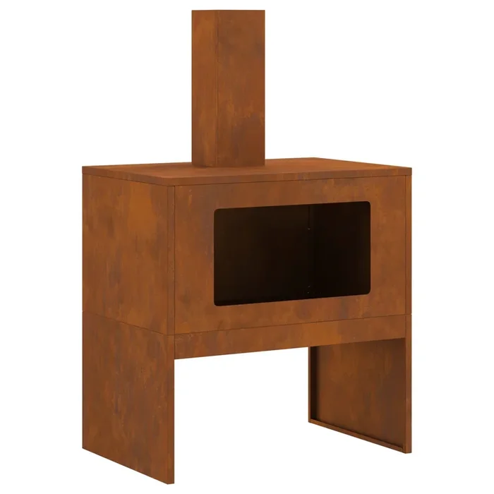 vidaXL Hoguera Marrón 60 x 40 x 96 cm Acero oxidado