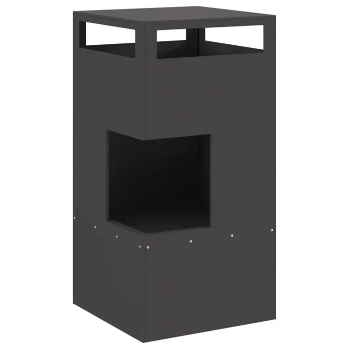 vidaXL Hoguera Negro 50 x 50 x 100 cm Acero laminado en frío