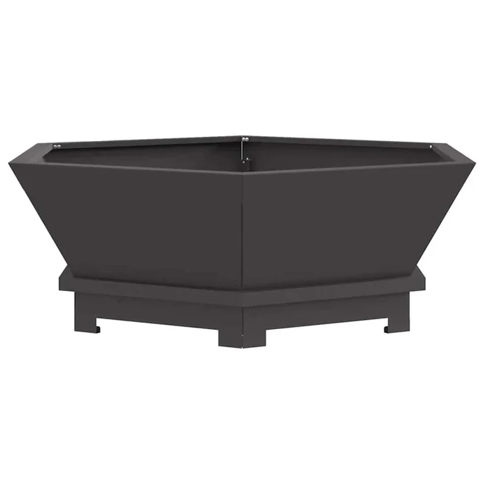 vidaXL Hoguera Negro 75 x 75 x 28 cm Acero laminado en frío
