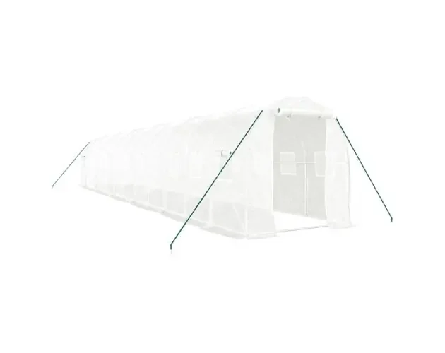 vidaXL invernadero con estructura de acero blanco 24 m² 12x2x2 m | Brico Depôt Garanzia Inclusa