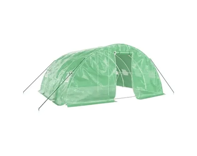 vidaXL invernadero con estructura de acero verde 20 m² 5x4x2,3 m | Brico Depôt Reso Gratuito